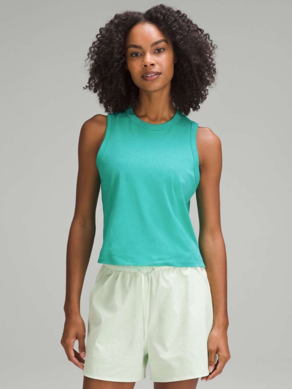 Lululemon Classic-Fit Cotton-Blend Tank Top - Kelly Green - Size 4